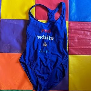 Red, White and Bae swim suit